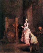 LONGHI, Pietro The Confession sg oil painting reproduction
